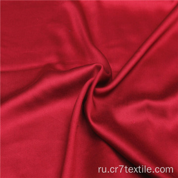 Ткань из 100% вискозного окрашенного атласа винно-красного цвета